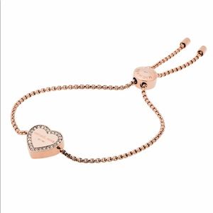 Michael Kors rose gold drawstring slider bracelet